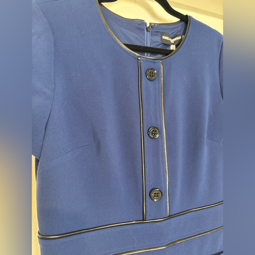 Karl Lagerfeld Royal Blue Dress Size 8 New NWT - Picture 5 of 12